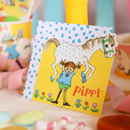 Pippi Långstrump - Inbjudningskort 8-pack inklusiv kuvert.