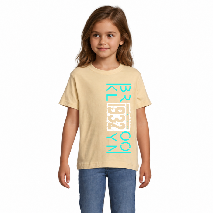 Brooklyn 1982 T-shirt barn – grafiskt texttryck