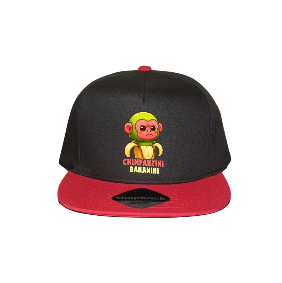 Kids Red Snapback Cap - Chimpanzini Bananini - 5 Designs to choose from