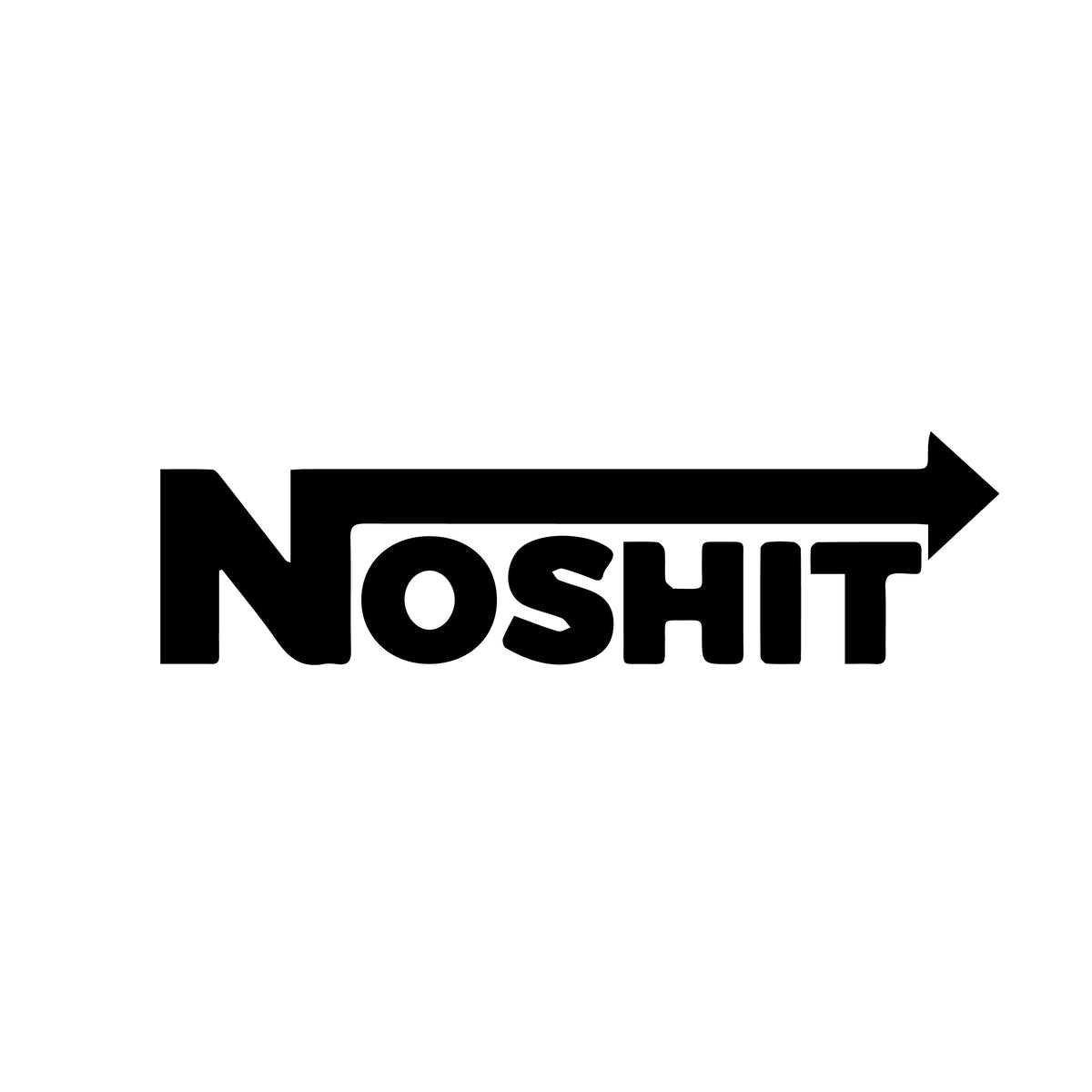 No Shit med pil – utskuren bildekal