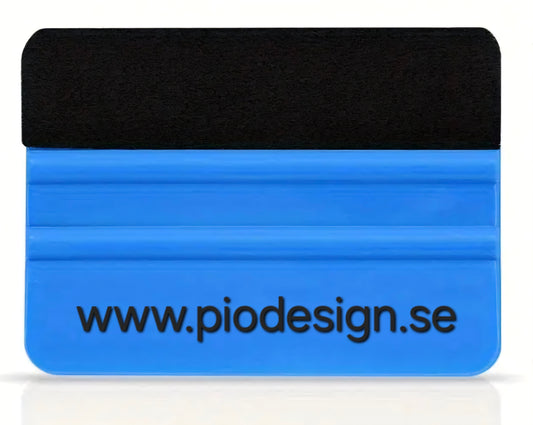 Monteringsskrapa 10×7cm med filtkant för montering av dekaler och solfilm