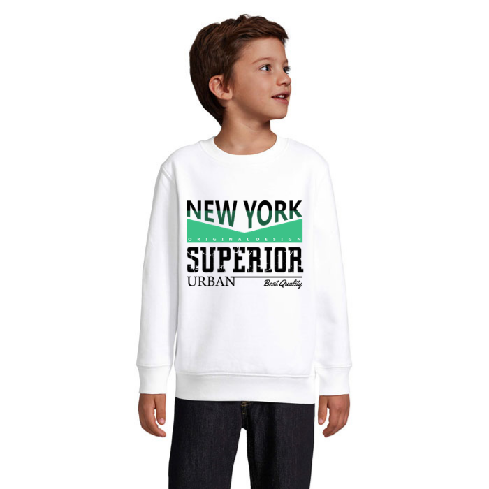 Sweatshirt för barn med tryck – New York Superior
