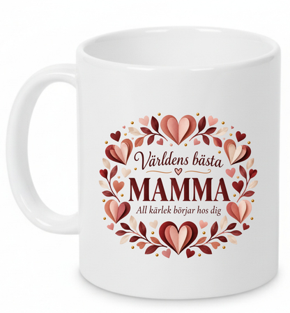 Mugg Världens bästa mamma – All kärlek börjar hos dig