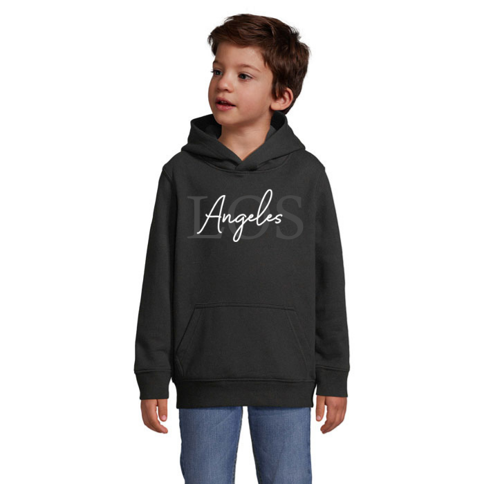 Barnhoodie med tryck – Los Angeles Script