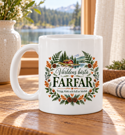 Mugg Världens bästa farfar – Trygg, klok och full av kärlek