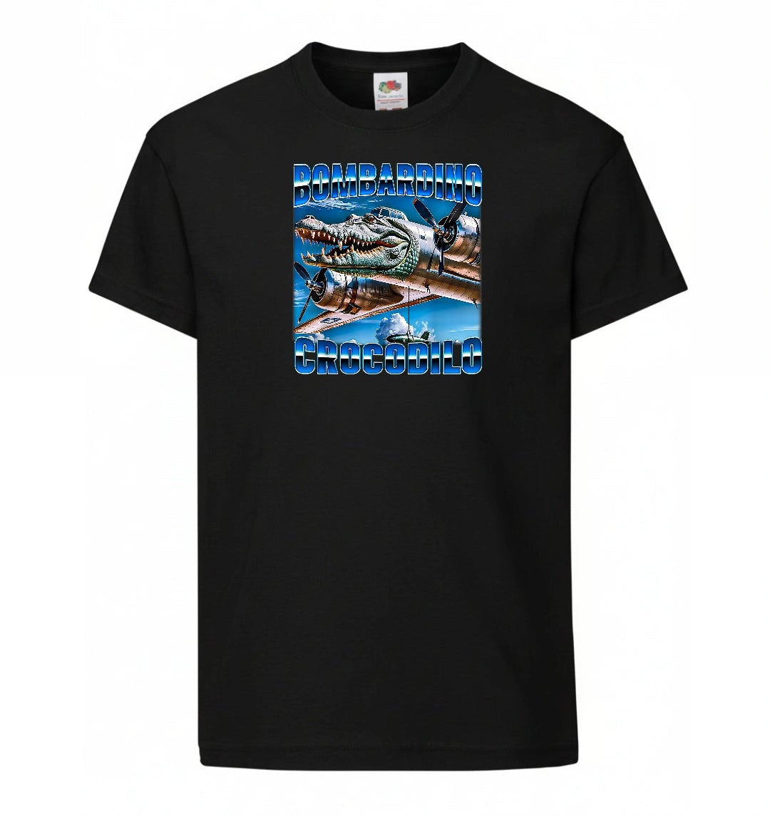 Brainrot T-shirt - Bombardiro Crocodilo - 3 Motiv att välja mellan