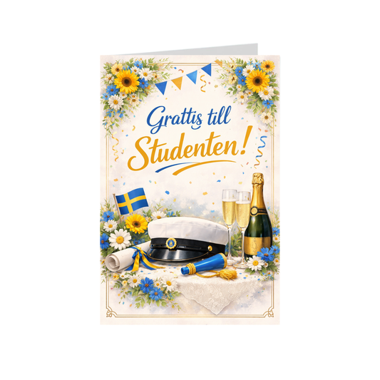 Gratulationskort - Dubbelvikt kort