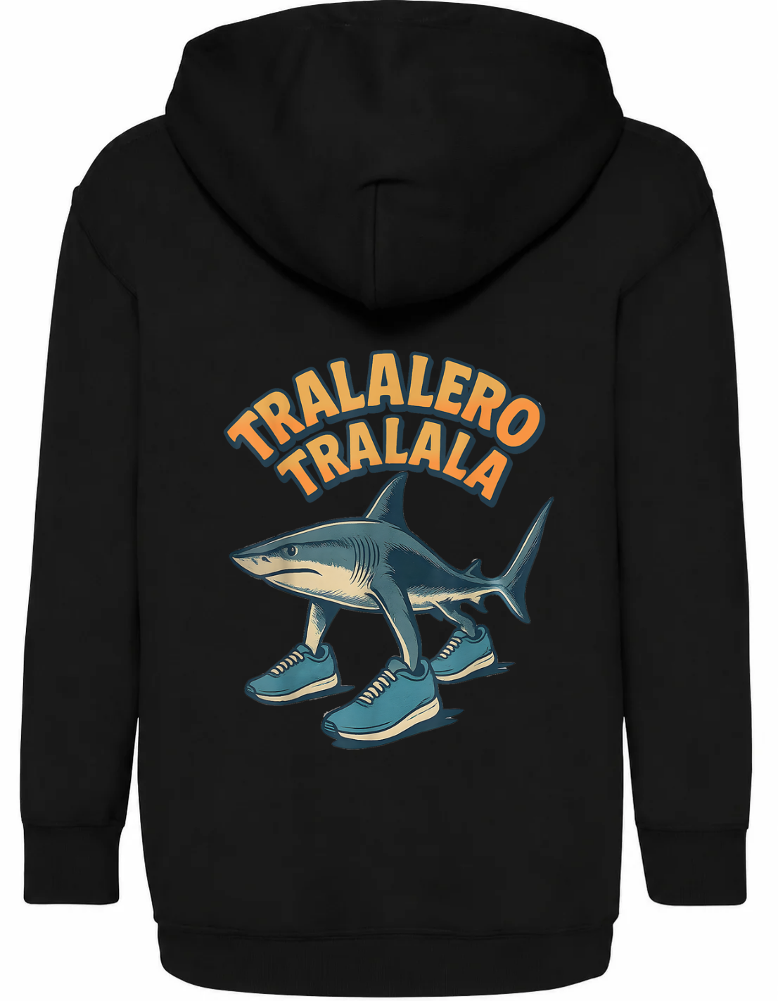Brainrot Hoodie - Tralalero Tralala, tryck bak