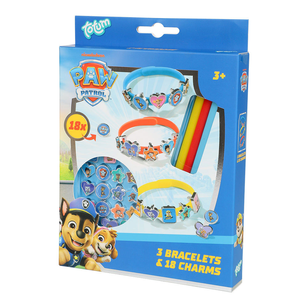 Paw Patrol pysselset med 3 armband och berlocker föreställande karaktärerna från serien.