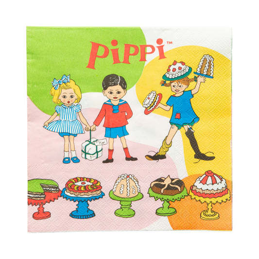 Pippi Långstrump - Servetter 33× 33cm 16-pack