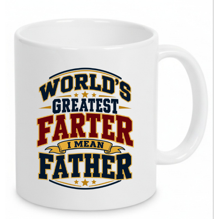Mugg med tryck – World's Greatest Farter College 325ml