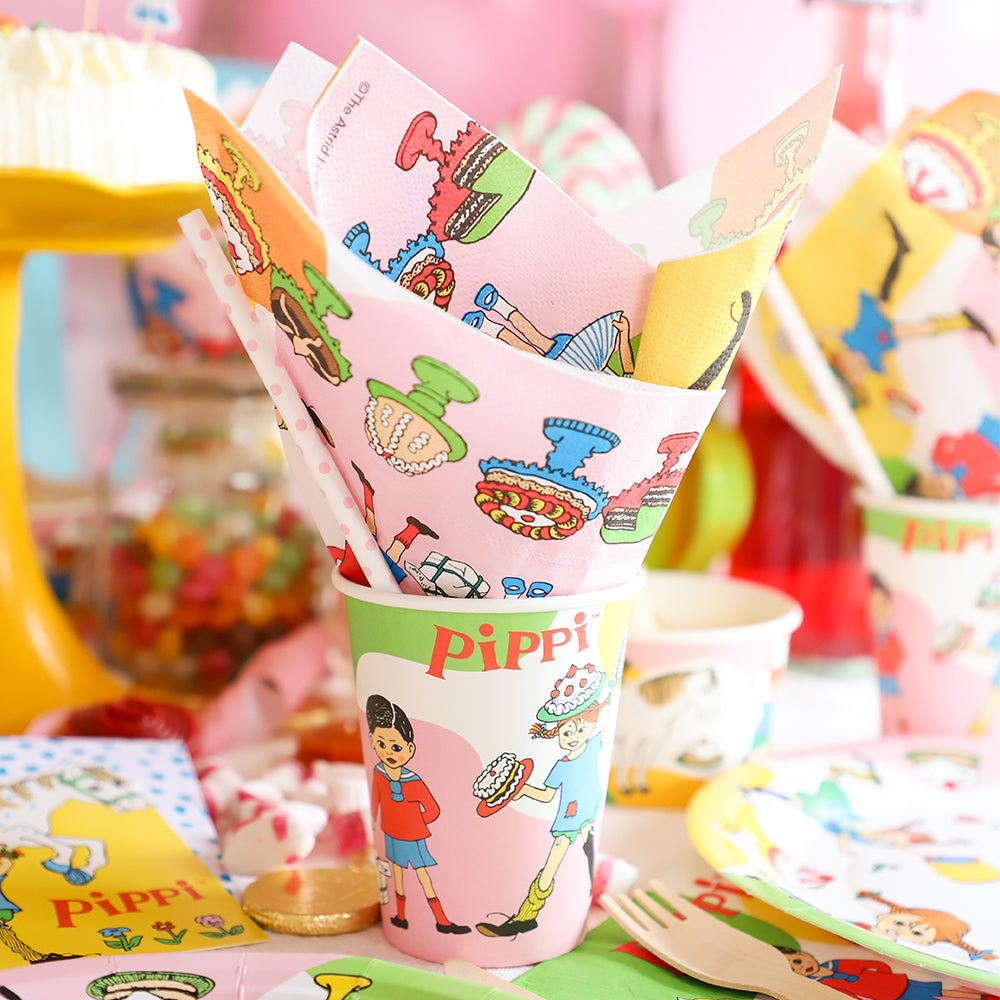 Pippi Långstrump - Pappmugg 8-pack
