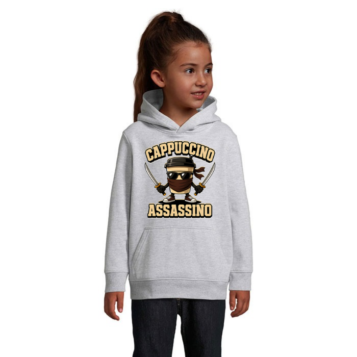 Cappuccino Assassino barnhoodie – välj bland 6 färger