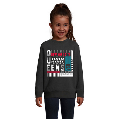 Sweatshirt för barn med tryck – Queens New York City