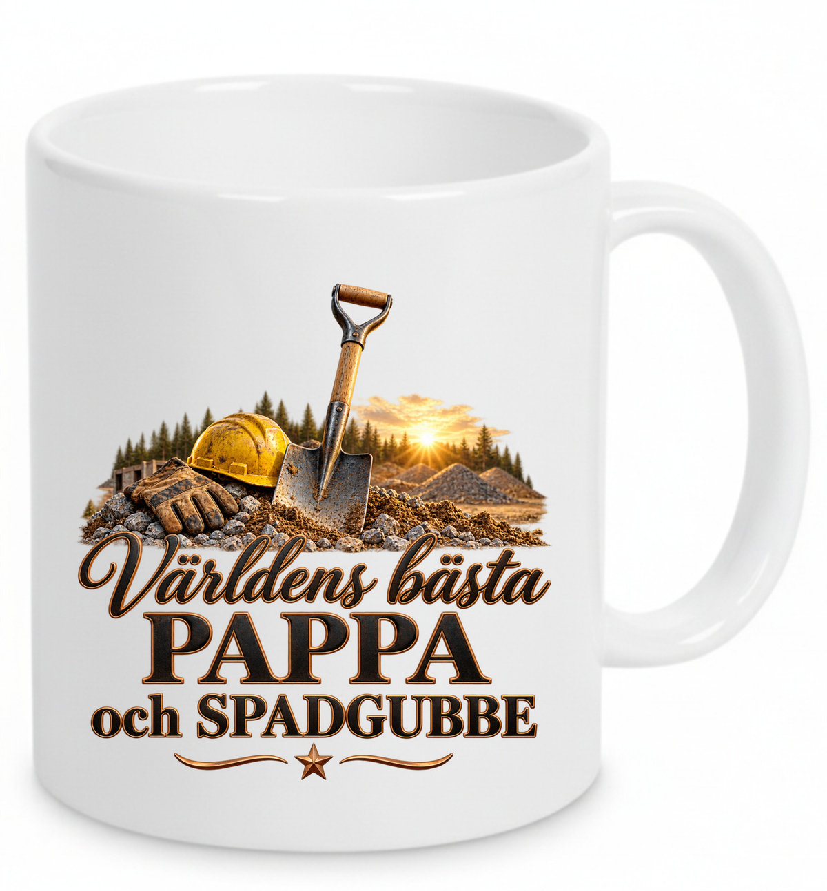 Mugg Världens bästa pappa och spadgubbe 325ml