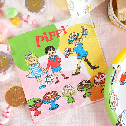 Pippi Långstrump - Servetter 33× 33cm 16-pack