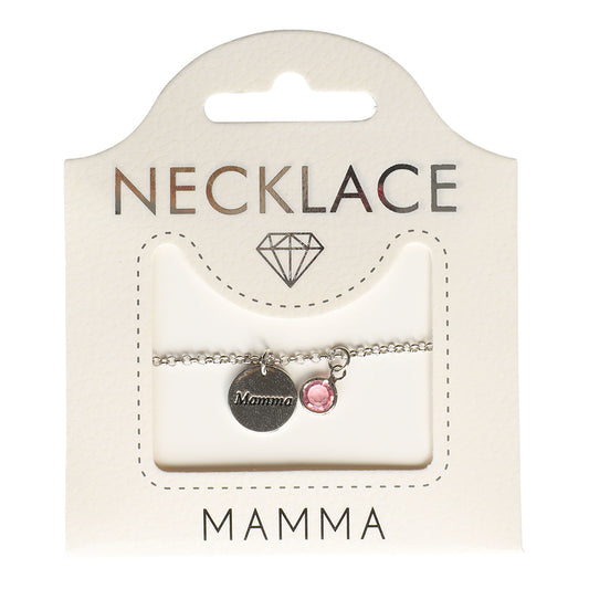 Elegant Mamma halsband med kopparplätering och fina detaljer i glas