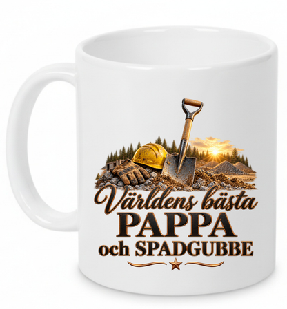 Mugg Världens bästa pappa och spadgubbe 325ml