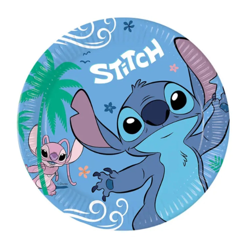 Stitch & Angel - Papperstallrik 23cm 8-pack