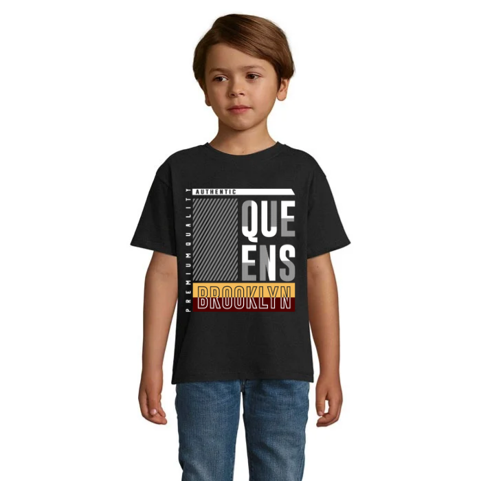 Queens Brooklyn T-shirt barn – grafiskt stadsmotiv
