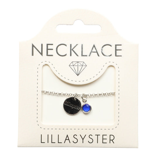 Elegant kopparpläterat halsband med glasdetaljer till lillasyster.
