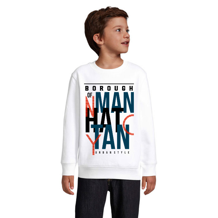 Sweatshirt för barn med tryck – Manhattan NYC