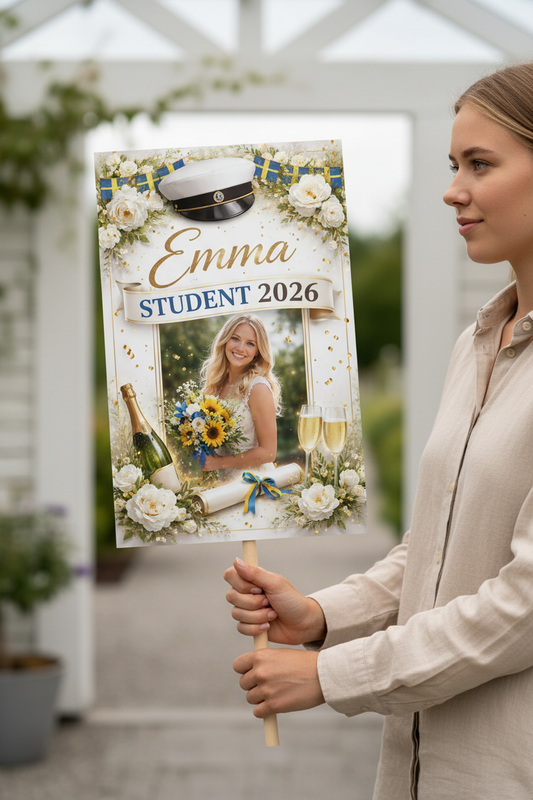 Studentskylt Emma - Lifestyle produktbild