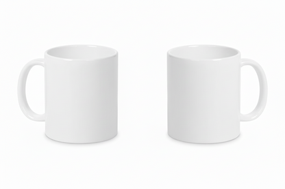 Två muggar mitt emot varandra